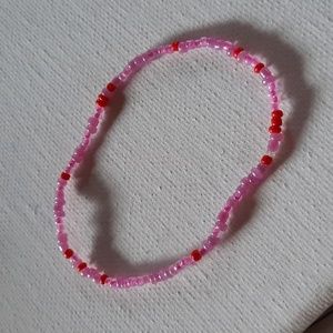 💜 3/$20 Bracelet 6.5" glass seed beads stretchy plastic jewelry string cute